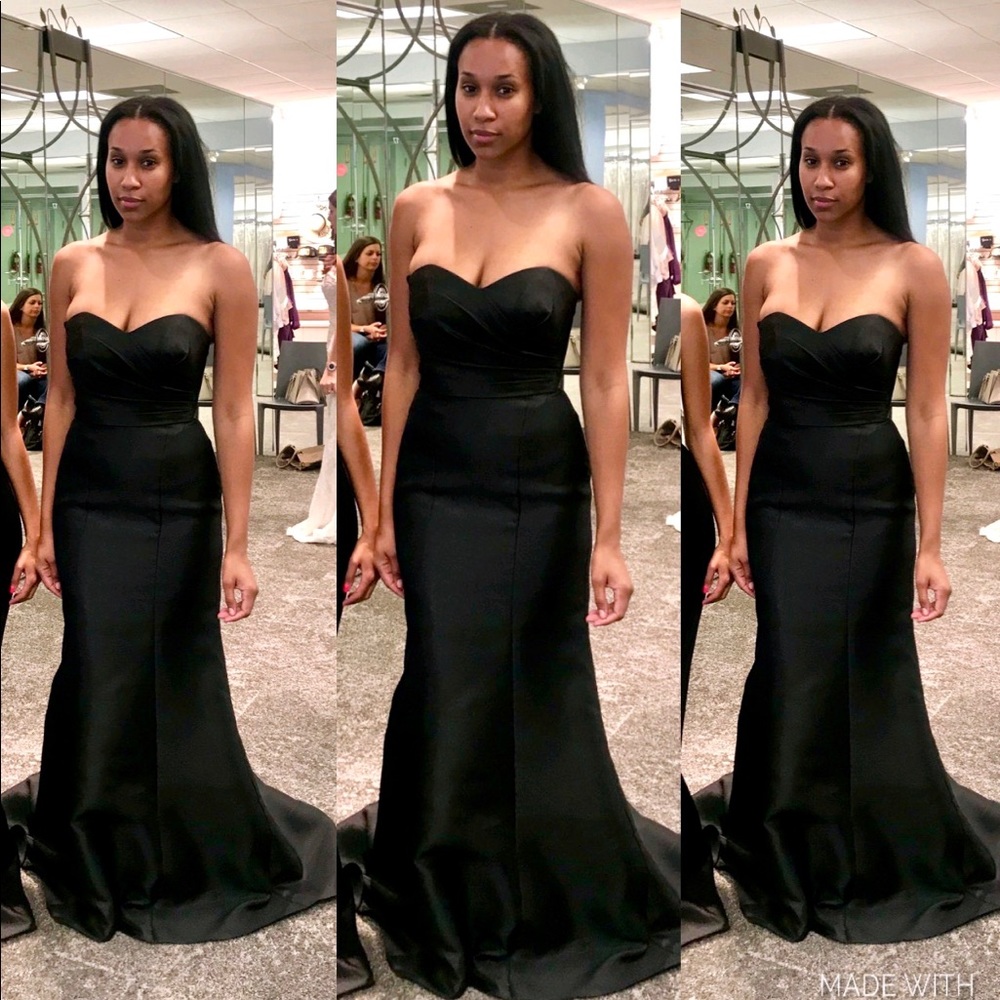David’s Bridal Black Bridesmaid Gown